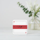 Lucky in Love RSVP QR Code Enclosure Card Informatiekaartje (Staand voorkant)
