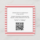 Lucky in Love RSVP QR Code Enclosure Card Informatiekaartje (Achterkant)