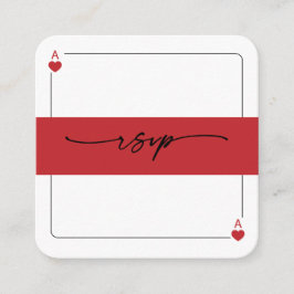 Lucky in Love RSVP QR Code Enclosure Card Informatiekaartje