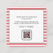 Lucky in Love RSVP QR Code Enclosure Kaart (Achterkant)