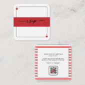 Lucky in Love RSVP QR Code Enclosure Kaart (Voorkant / Achterkant)