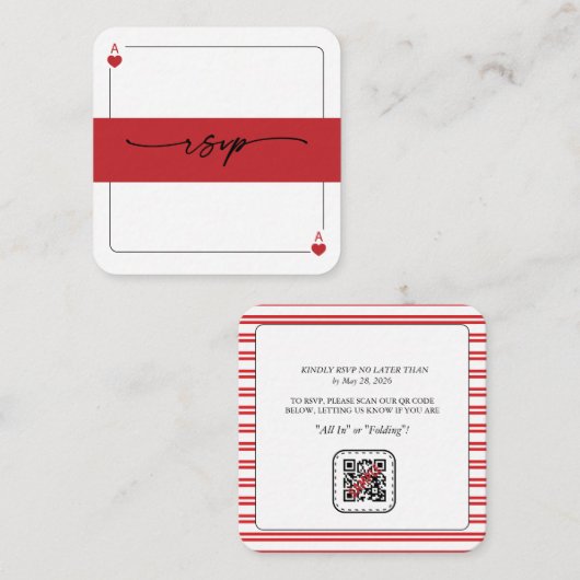 Lucky in Love RSVP QR Code Enclosure Kaart