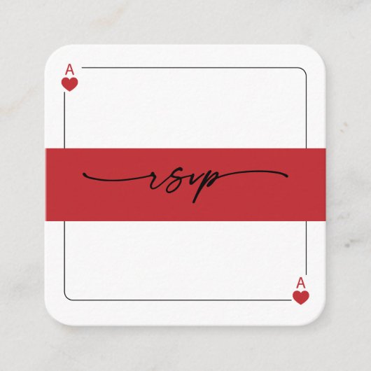 Lucky in Love RSVP QR Code Enclosure Kaart (Voorkant)