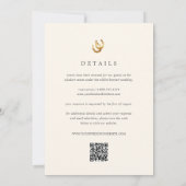 Lucky in Love rustieke Hoefijzers Alles in één bru Kaart (Achterkant)