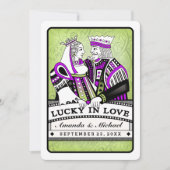 Lucky in Love Samen met Families Bruiloft Kaart (Voorkant)