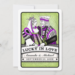 Lucky in Love Samen met Families Bruiloft Kaart