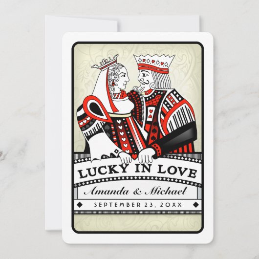 Lucky in Love - Samen met - Uitnodiging voor bruil (Voorkant)