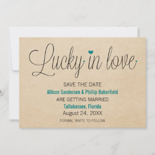 Lucky in Love Save the Date, Blauwgroen Save The Date
