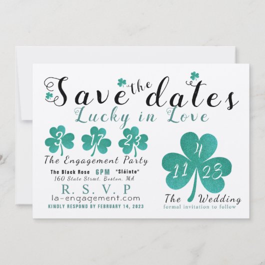 Lucky in Love Save the Dates Save the Date (Achterkant)