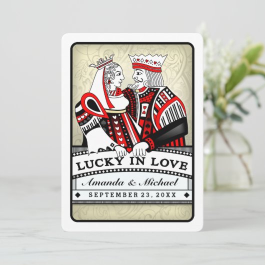 Lucky in Love - Schoppen Spades Spelen Kaart Wed I (Staand voorkant)