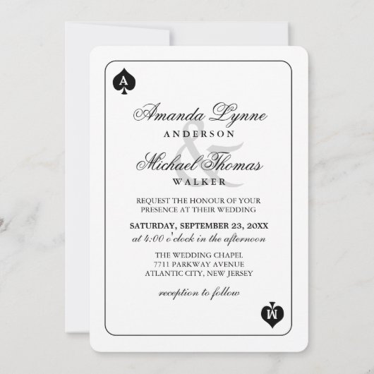 Lucky in Love - Schoppen Spades Spelen Kaart Wed I (Achterkant)