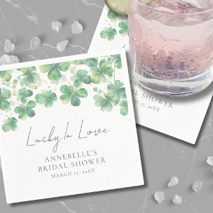 Lucky In Love Shamrock Clover Vrijgezellenfeest Servet