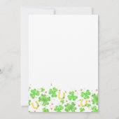 Lucky in Love Shamrock Elegant Vrijgezellenfeest Kaart (Achterkant)