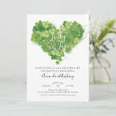 Lucky in Love Shamrock Heart Jubileum Kaart (Staand voorkant)