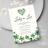 Lucky in Love Shamrock Heart Vrijgezellenfeest Kaart