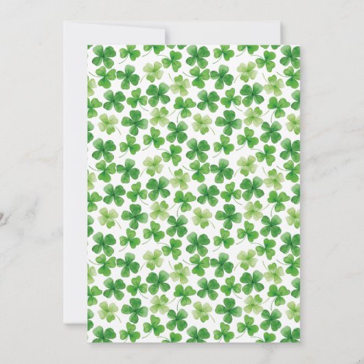 Lucky in Love Shamrock Jubileum Invitation Kaart (Achterkant)