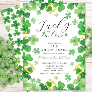 Lucky in Love Shamrock Jubileum Uitnodiging