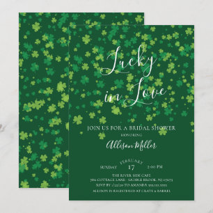 Lucky in Love Shamrock Vrijgezellenfeest Kaart