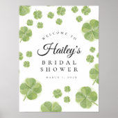 Lucky in Love Shamrock Vrijgezellenfeest Welkomstb Poster (Voorkant)