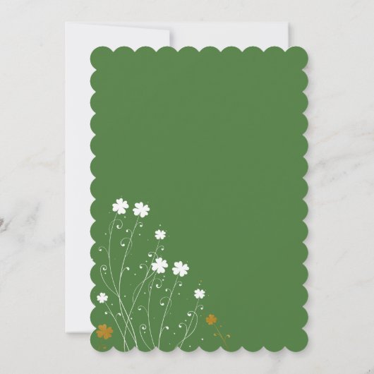 Lucky in Love Shamrock Wildflower Vrijgezellenfees Kaart (Achterkant)