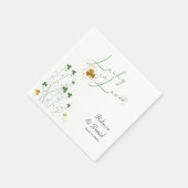 Lucky in Love Shamrock Wildflower Wedding Servet (Hoek)