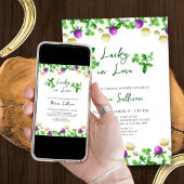 Lucky in Love Shamrocks en Clover Vrijgezellenfees Kaart