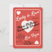 Lucky in Love Spelen Kaart Bachelorette Weekend (Voorkant)