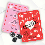 Lucky in Love Spelen Kaart Bachelorette Weekend<br><div class="desc">Lucky in Love Aces speelkaarten voor een vrijgezellenweekend in Vegas met leuke lettertypen met een mod retro vibe. Beschikt over een Ace of Hearts faux speelkaart met een leuk retro-geïnspireerd ontwerp en een cupido op de achterkant en voorkant. Kleuren van Rood, zwart, roze en zeer licht romig wit. Perfect voor...</div>