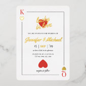 Lucky in Love Spelen Kaart Las Vegas Wedding Gold (Voorkant)