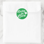 Lucky in Love St. Paddy's Day Ronde Sticker (Tas)