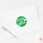 Lucky in Love St. Paddy's Day Ronde Sticker (Envelop)
