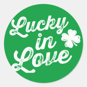 Lucky in Love St. Paddy's Day Ronde Sticker