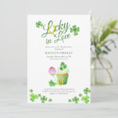 Lucky in Love St Patricks Bridal Shower Invitation Kaart (Staand voorkant)