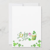 Lucky in Love St Patricks Bridal Shower Invitation Kaart (Achterkant)