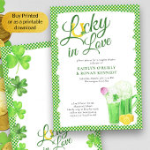 Lucky in Love St Patricks Couples Shower Kaart