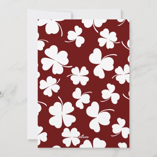 Lucky In Love St. Patrick's Day BABYShower KAART (Achterkant)