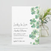 Lucky In Love St. Patrick's Day Bridal Shower Kaart (Staand voorkant)