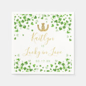 Lucky In Love St. Patrick's Day Bruidsbruiloft Servet (Voorkant)