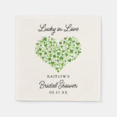 Lucky In Love St. Patrick's Day Bruidsbruiloft Servet (Voorkant)