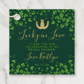Lucky In Love St. Patrick's Day Bruidsfeest Bedankjes Labels (Voorkant)