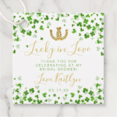 Lucky In Love St. Patrick's Day Bruidsfeest Bedankjes Labels (Voorkant)