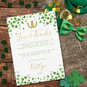 Lucky In Love St. Patrick's Day Bruidsfeest Bedankkaart