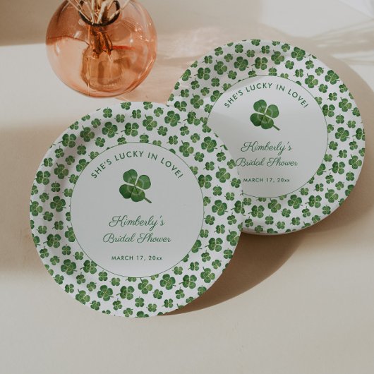 Lucky In Love St. Patrick's Day Bruidsfeest Borrel Papieren Bordje