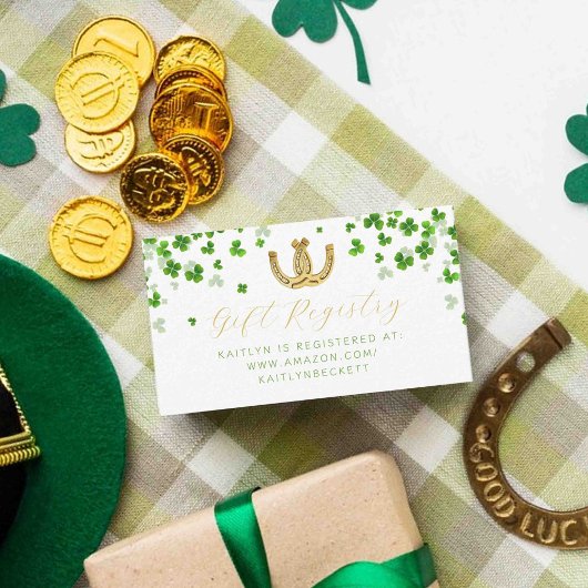 Lucky In Love St. Patrick's Day Bruidsfeest Informatiekaartje