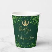 Lucky In Love St. Patrick's Day Bruidsfeest Papieren Bekers (Voorkant)