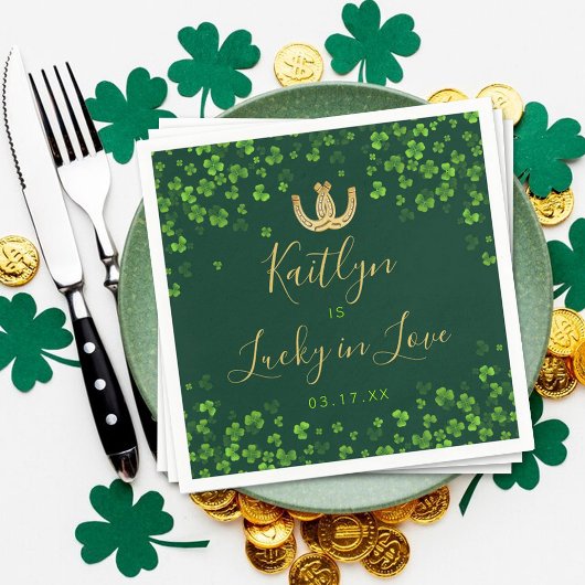 Lucky In Love St. Patrick's Day Bruidsfeest Servet