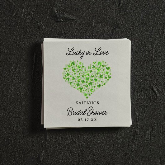 Lucky In Love St. Patrick's Day Bruidsfeest Servet