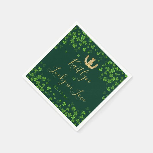 Lucky In Love St. Patrick's Day Bruidsfeest Servet (Hoek)