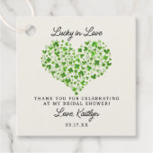 Lucky In Love St. Patrick's Day Bruiloftsfeest Bedankjes Labels (Voorkant)