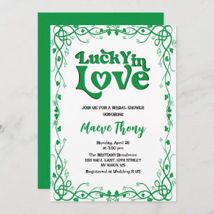Lucky in Love St Patrick's Day Groen vrijgezellenf Kaart